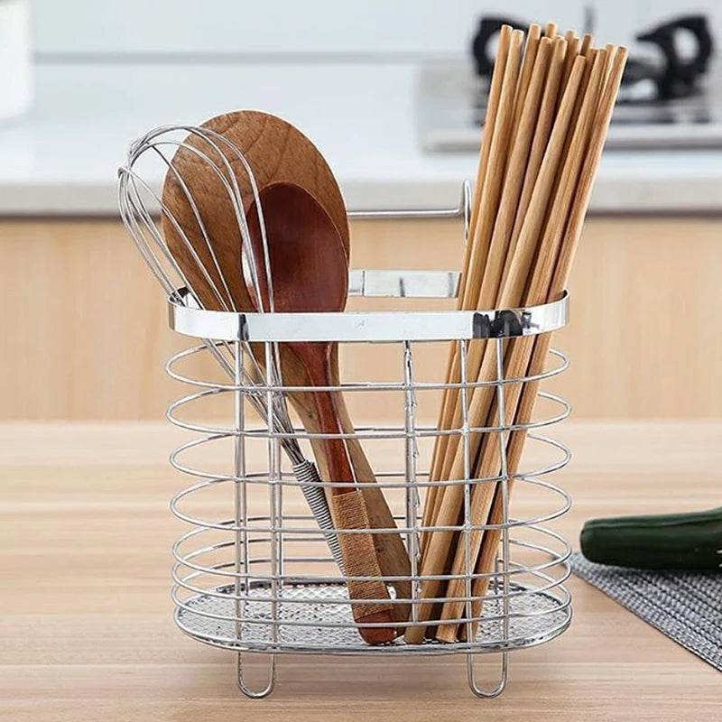 Suspension Type Household Stainless Steel Kitchen Cutlery Holder Drainer For Chopstick Forks Spoons Storage Organizer Ware Racks