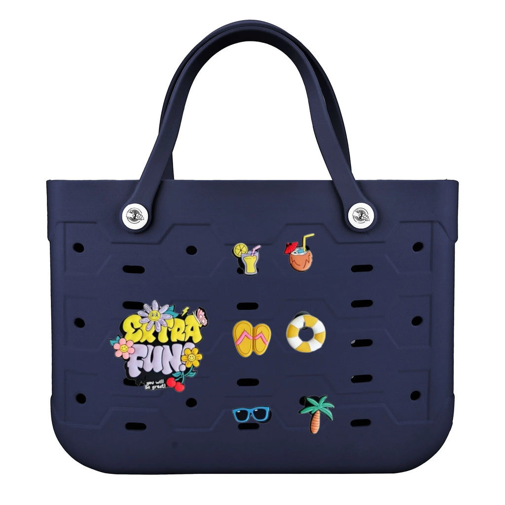 XL Extra Large Beach Bag EVA Rubber Waterproof Beach Travel Picnic Storage Basket Women Shopping Handbag Sac Jelly Tote Bag