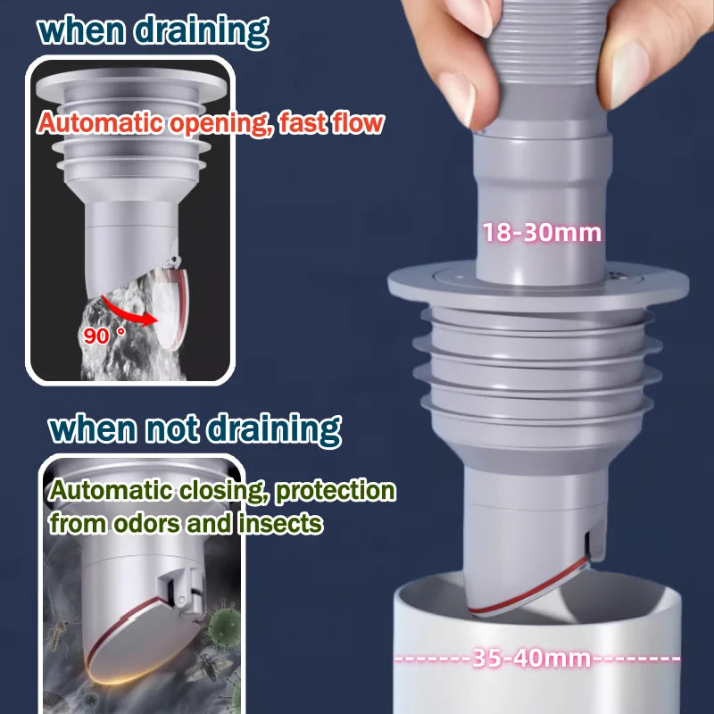 Silicone Sink Stopper Sewer Pipe Sealing Ring Floor Drain Anti Odor Plug Washing Machine Drain Seal Cover Bathroom Accessories