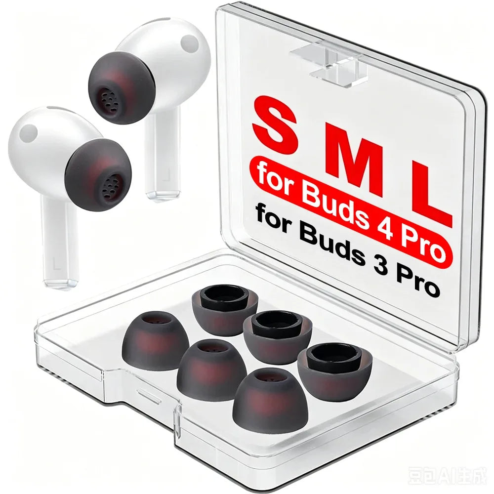 3Pairs Silicone Eartips Earbuds for Samsung Galaxy Buds4 Pro 3Pro Replacement Anti-slip Ear Tips Earplugs for Buds 4 Pro 3 Pro