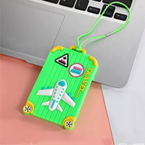 2024 PVC Luggage Tags Silicone Suitcase Tags Fashion Style Silicon Portable Travel Label ID Address Holder Travel Accessories