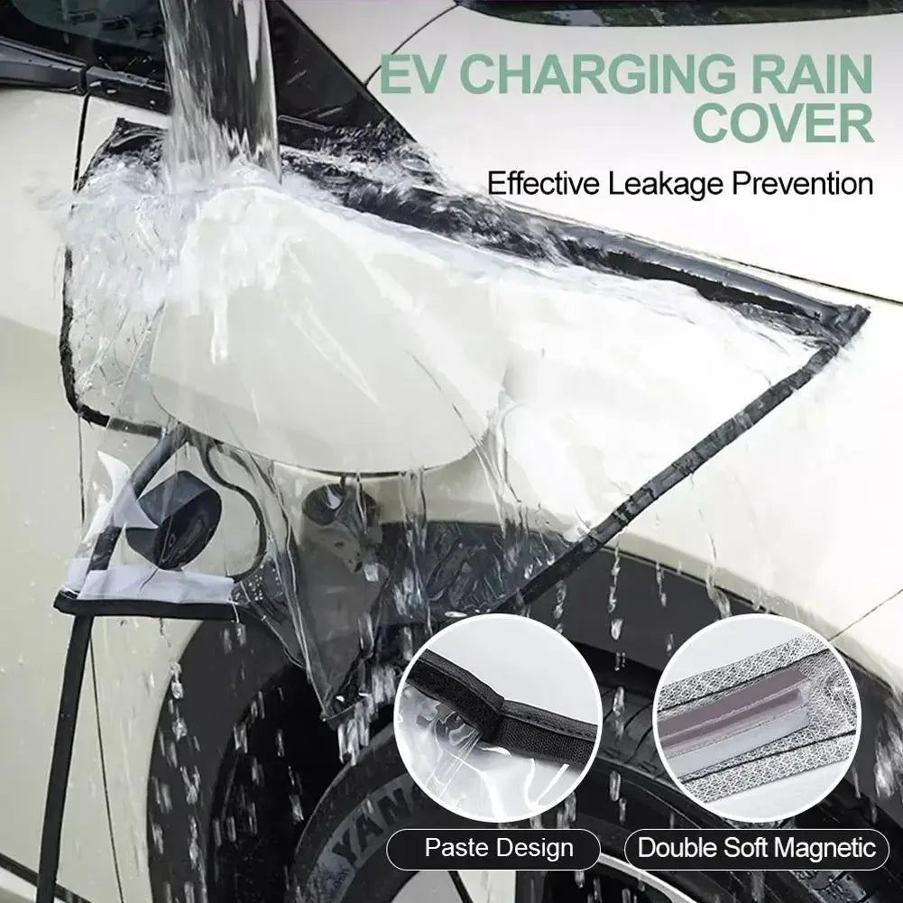 EV Charger Plug Rain Cover Magnet Charging Port Waterproof Cover Accessories Charging Protective Car D9S0