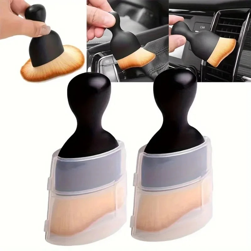Soft Bristle Multifunctional Car Interior Cleaning Brush Flexible Crevice Dust Removal Tool with Ergonomic Grip Durable Reusable