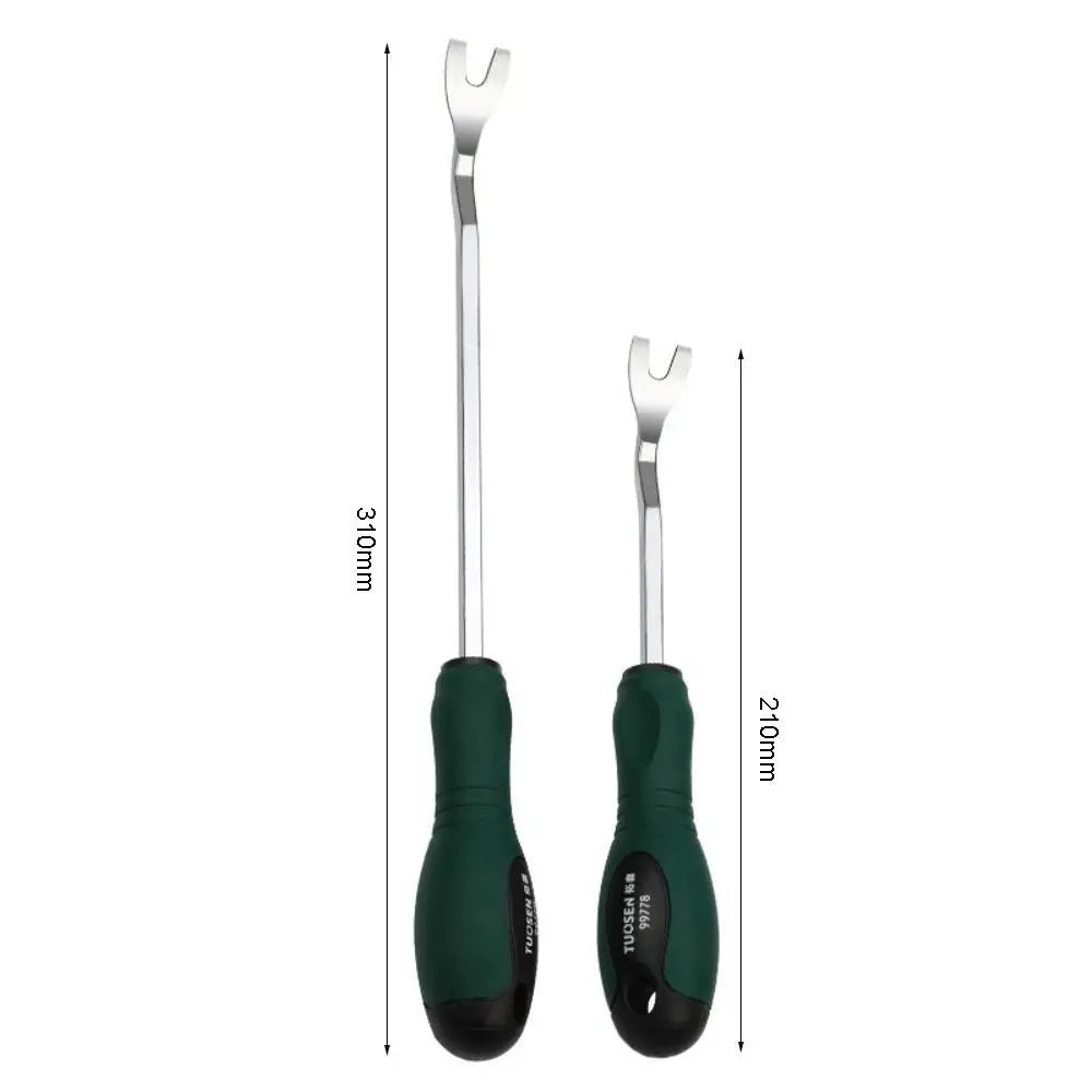 Multi-purpose Pry Bar Rubber-coated Handle Anti Slip Nail Removal Tool Durable Door Panel Buckle Extractor