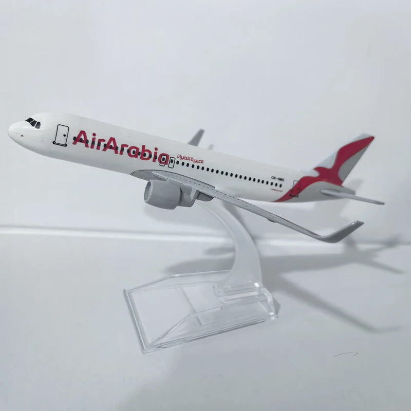 JASON TUTU 16cm Air Arabia Airbus 320 Airplane Model Airplane Diecast Metal 1/400 Scale Planes