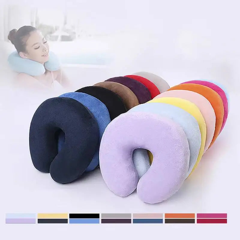Memory Foam Pillow Neck Support Travel  Portable Slow Rebound U-Shaped Ergonomic Breathable Soft Neck Warp Support Travel Pillow