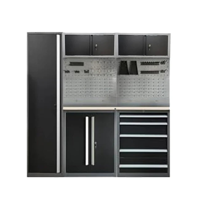 JZD Stainless Steel Tool Cabinet Industrial Workbench with Drawers Garage Storage Wall Cabinet Complete Workshop Tool Trolley