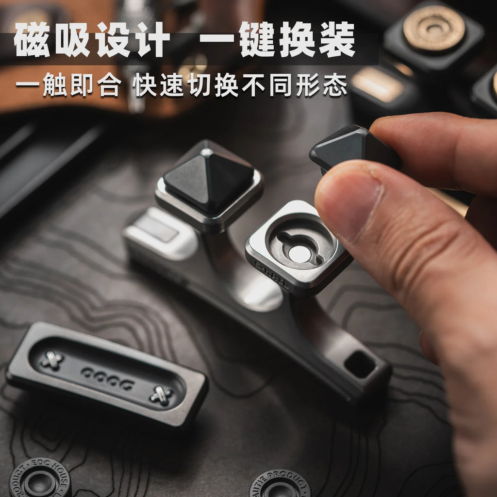 1pc EDC Portable Stress-Relief Toy: The Stubborn Blacksmith LAUTIE Snail Finger Knuckle Outdoor Self-Defense Tool