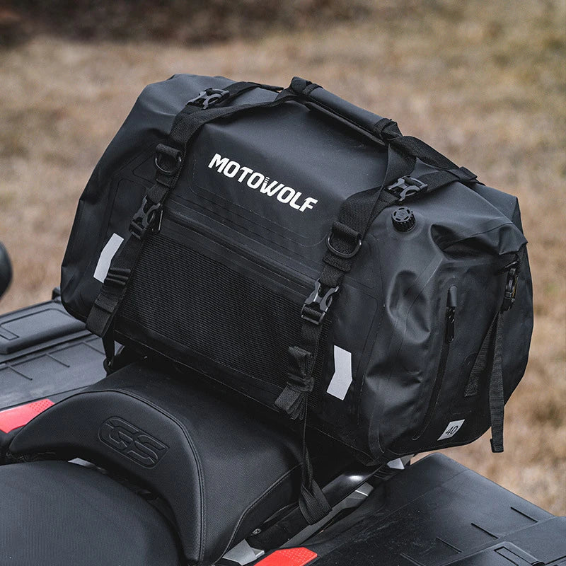 Motorcycle Bag Waterproof MTB Bike Trunk Bag Rear Travel Luggage Carrier Portable Saddle Seat Cycling Acessoriy 40L/66L/80L/90L