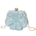 Fashion Pink Acrylic Clutch Bag for Women Designer Flower Box Shoulder Crossbody Bags Luxury Evening Party Purses Valentine Day