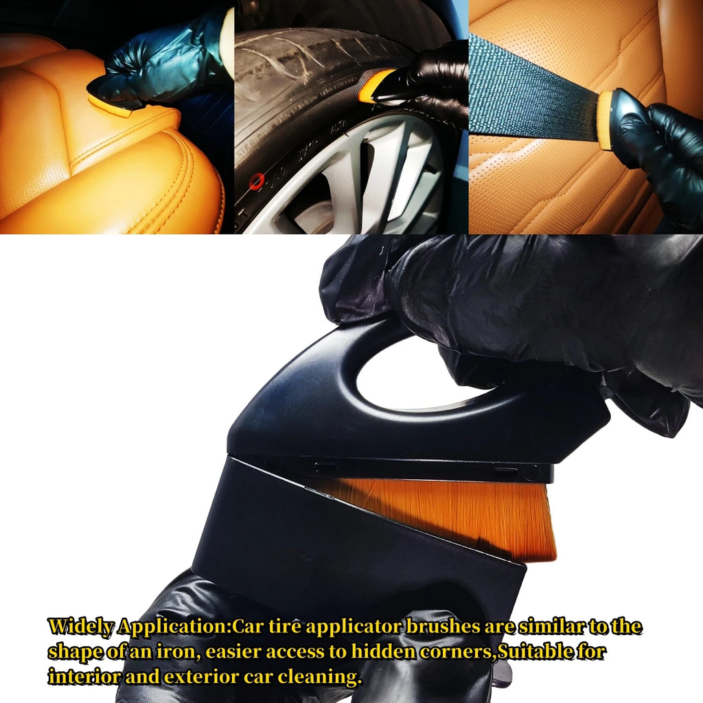 1-2PCS Car Interior Cleaning Brushs Leather Plastic Wheel Rim Detailing Brush High Density Portable Car Cleaning For Auto Brush