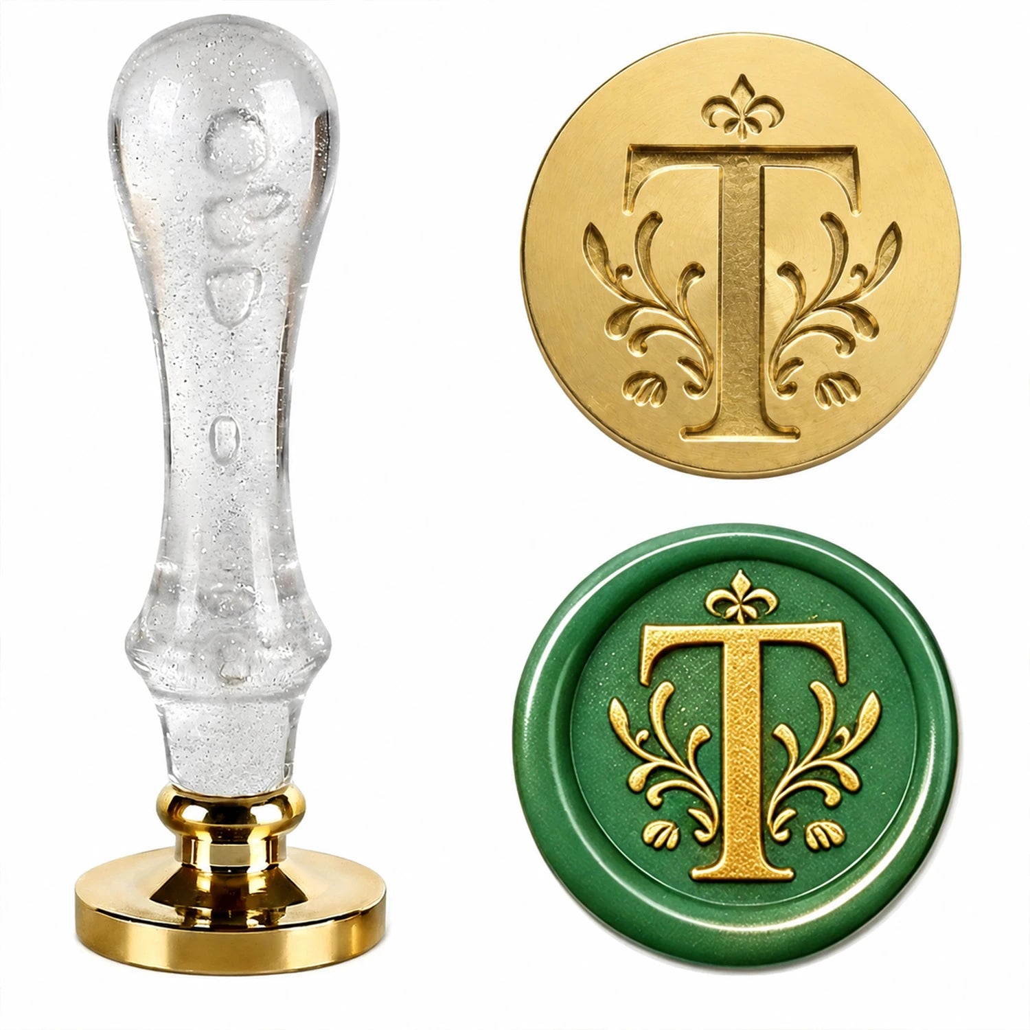 26 Letter Wax Seal Stamp,25mm Brass Head with White Bubble Handle Wax Stamp for Wedding Invitations,Birthday Cards,Envelopes