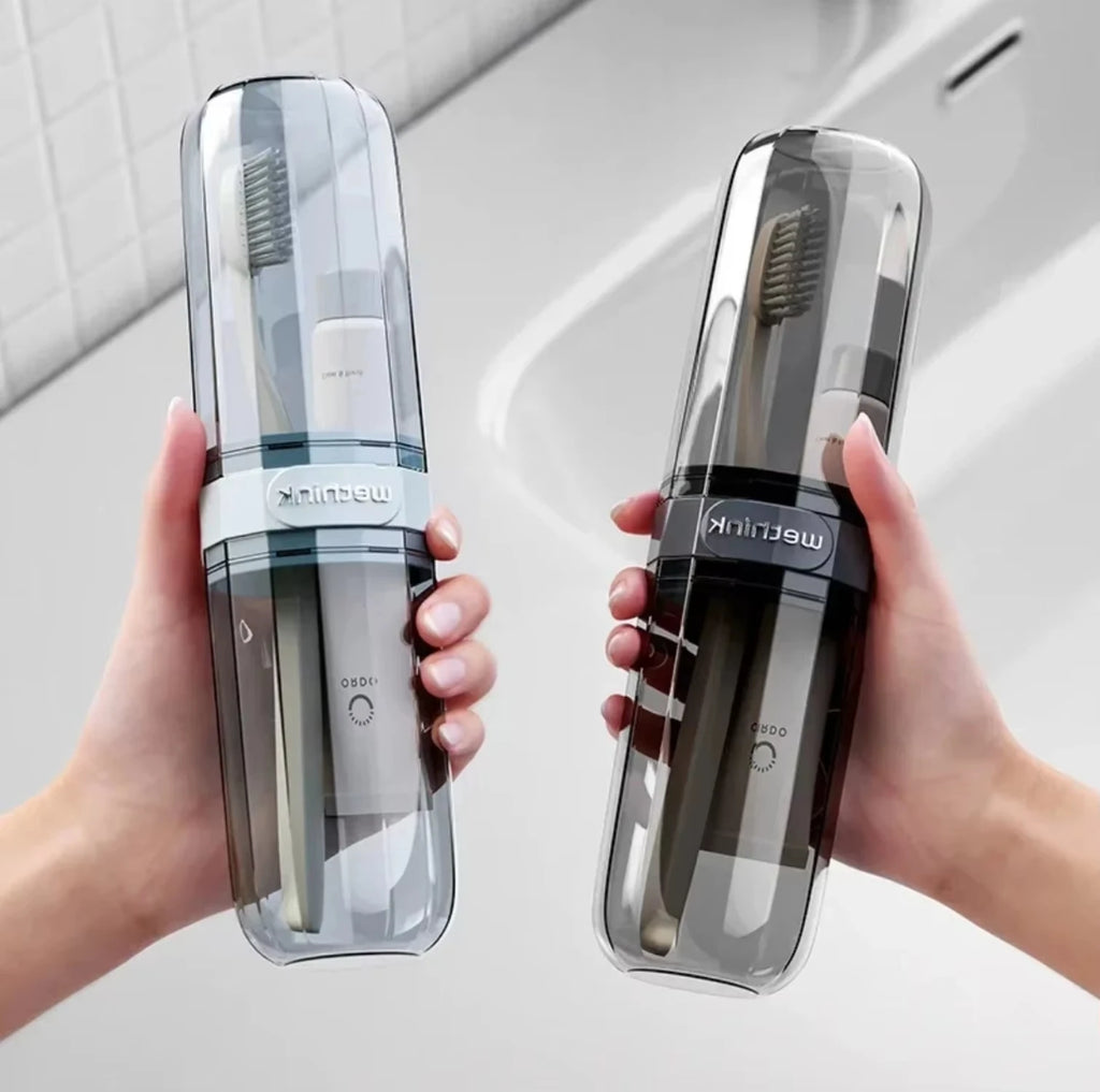 Toothbrush Containers Transparent Portable Toothbrush Toothpaste Case Family Travel Outdoor Business Trip Acessories Storage Box