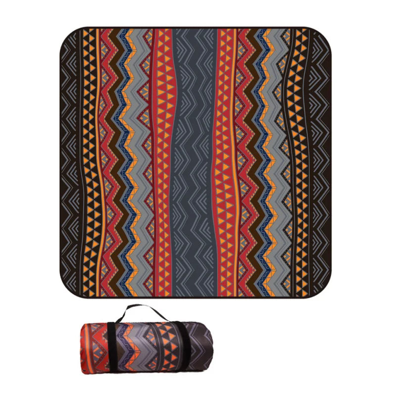 Outdoor Picnic Blanket Waterproof Extra Large Camping Mat Thickness 4mm 3-Layers Beach Blanket Rolling Up Packaging Park Blanket