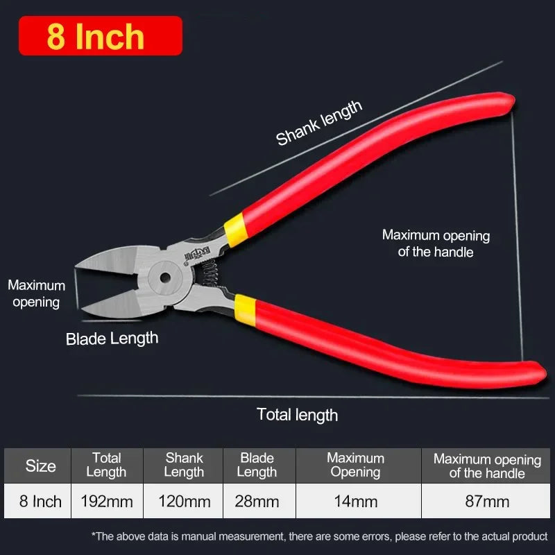 5/6 Inch Cr-V Mini Electronic Wire Stripping Pliers Diagonal Pliers Side Cutter Plastic Cable Nipper DIY Repair Tools