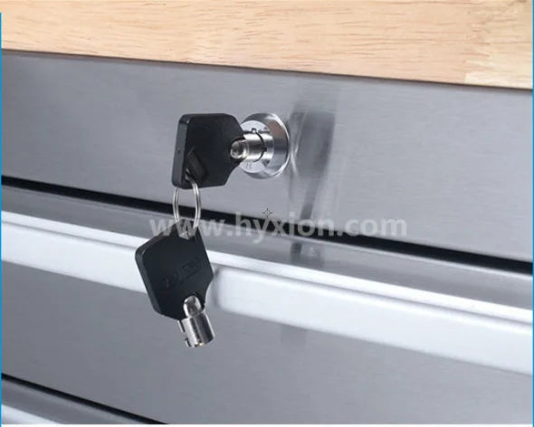 72" Tool Chest With Wooden Top Workbench Kraftwelle Tool
