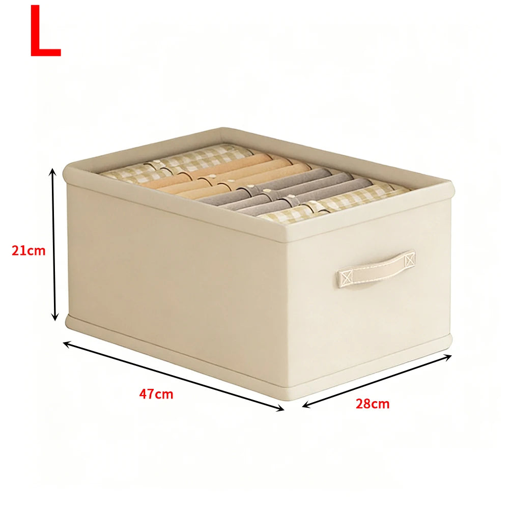 Foldable Trouser Storage Box with PP Board Large Capacity Drawer Clothes Pant Jeans Storage Box Wardrobe Clothes Storage Organiz