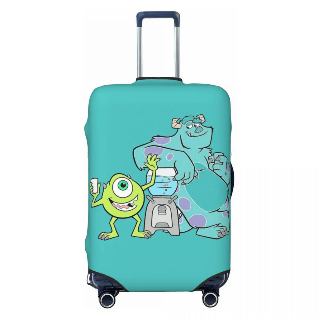 Custom M-Monsters Anime University Luggage Cover Cute Suitcase Protector Covers Suit For 18-32 inch