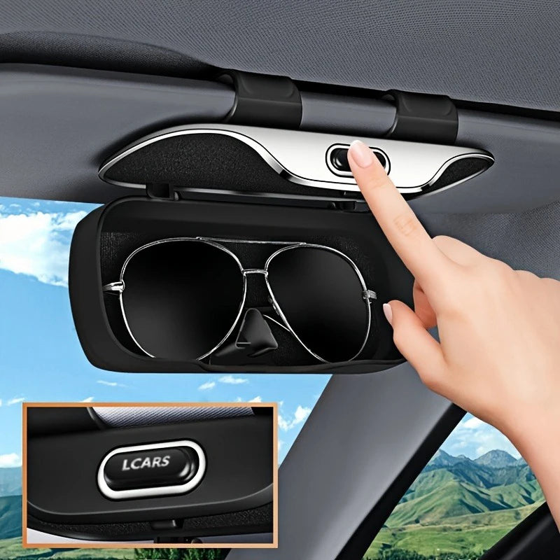 Car-Mounted Eyeglass Case Sunglasses Holder Driver Co-Pilot Storage Box Eyewear Frame Sunshade Board Accessory