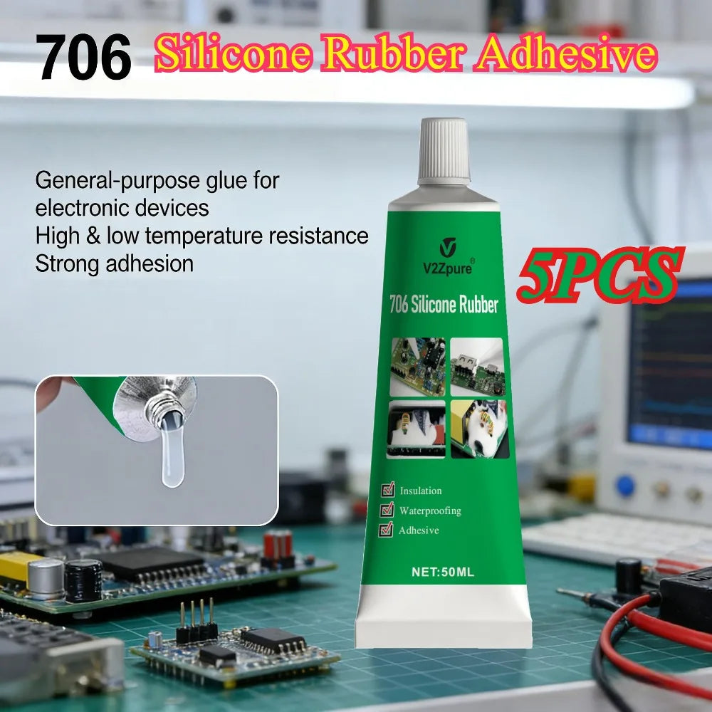 Silicone Industrial Adhesive 706RTV Silicone Rubber Translucent Electronic Waterproof Sealant Component Sealing Glue AntiLeakage