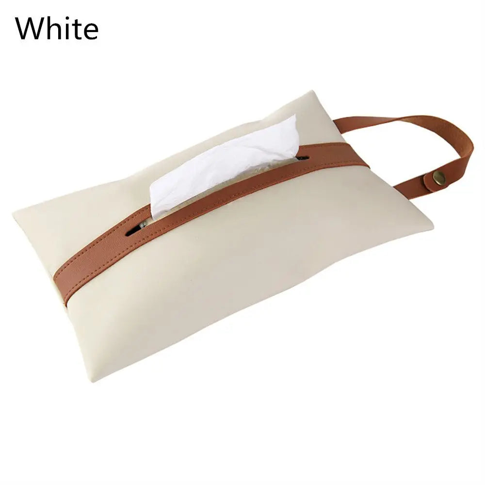 With Zipper Leather Pu Hanging For Car Hanging Tissue Cover Bag Toilet Tissue Storage Bag Car Tissue Box Paper Holder