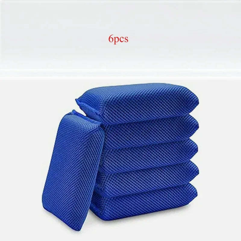 New 15x9x4cm Microfiber Bug Scrubber Sponge Pad, 6-Pack Car Wash Sponge, Car Cleaning Sponge Block Sponge Cloth Sponge Block