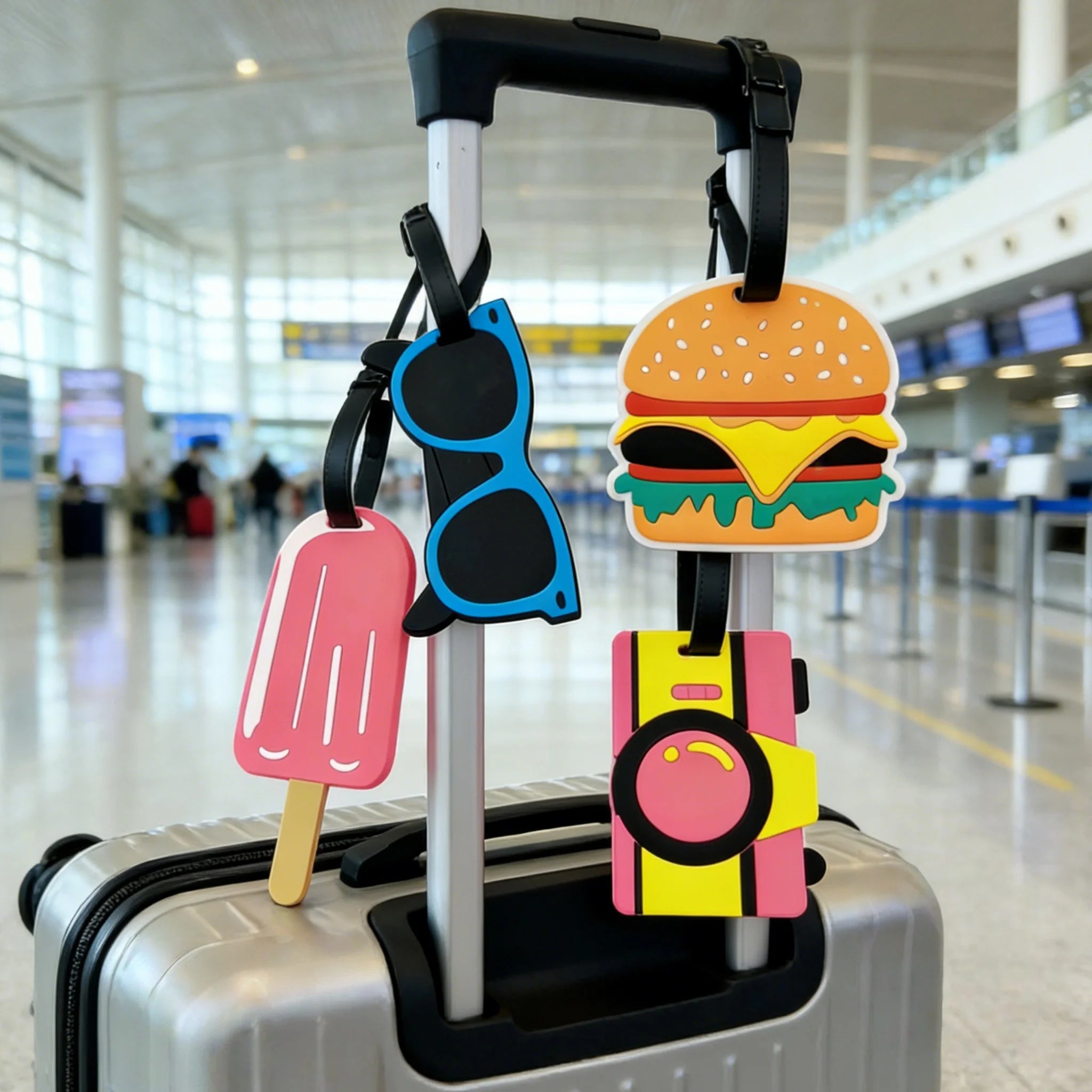 Ice Cream Luggage Tags Cute Luggage Tag for Suitcases Schoolbag Travel Tags Summer Beach Holiday Baggage Tags ID Labels
