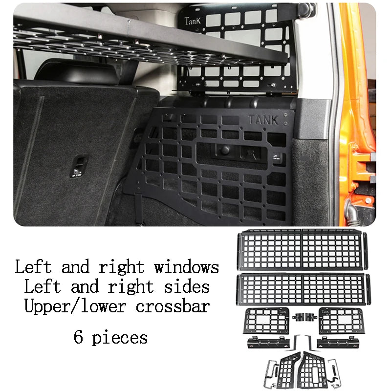 For Great Wall GWM WEY TANK 300 Tank 300 2022 2023 2024 Accessory Trunk Modification Storage Rack Aluminum Alloy Storage Rack