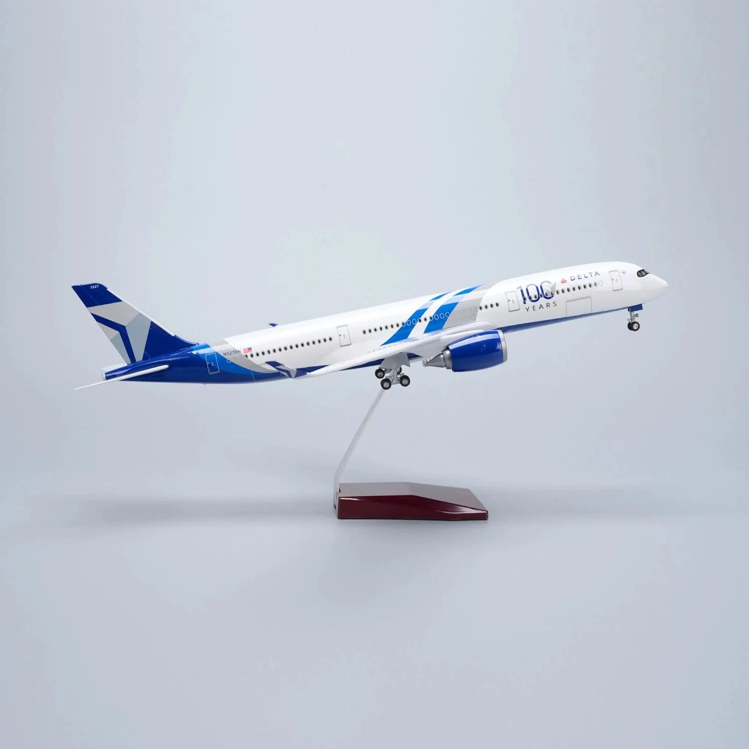 47CM Miniature Airplane 100 Years Series Lufthansa Plane Model B787 B747 A380 A350 DELTA Collectible Scale Aircraft Resin Gift