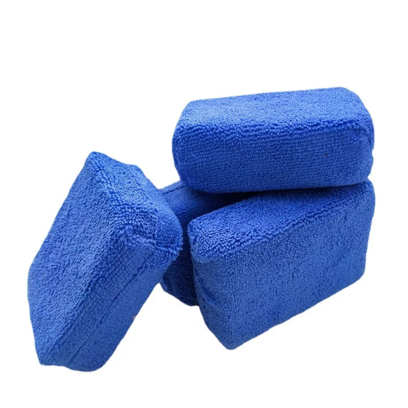 Microfibre Car Wax Applicator Pads Soft Auto Detailing Wax Sponge Rectangle Foam Car Paint Care Pad Polishing Auto Cleaning