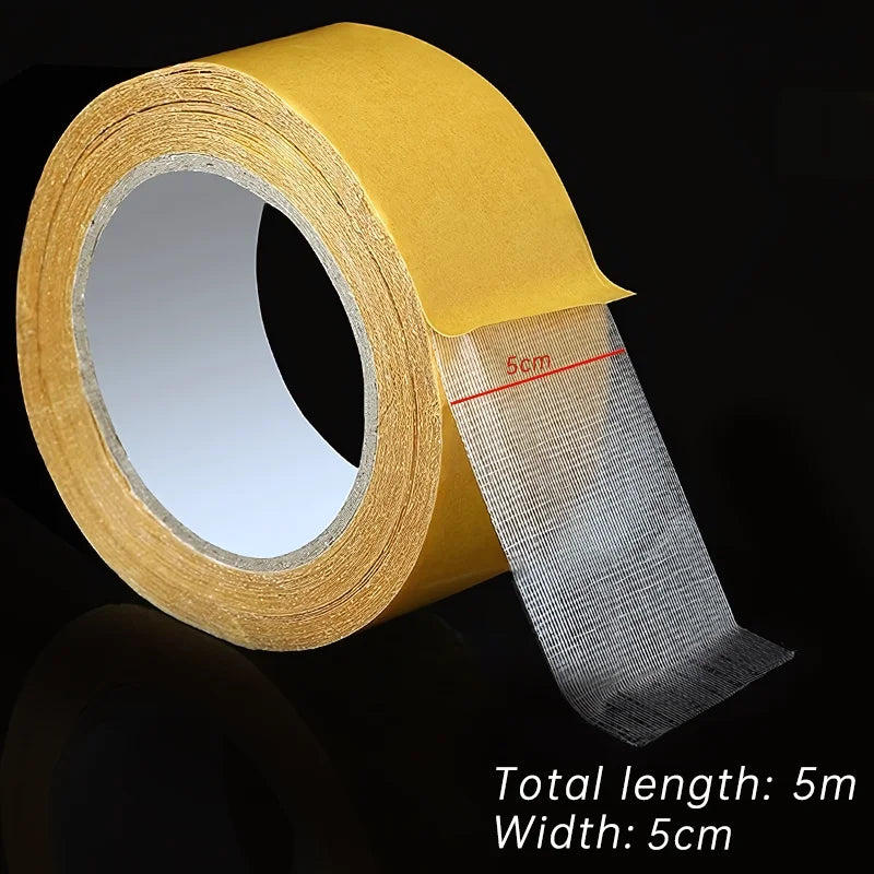 5/10m Double-sided Cloth-based Tape High Adhesive Heavy Duty Translucent Mesh Waterproof Traceless Powerful Adhesive Tape