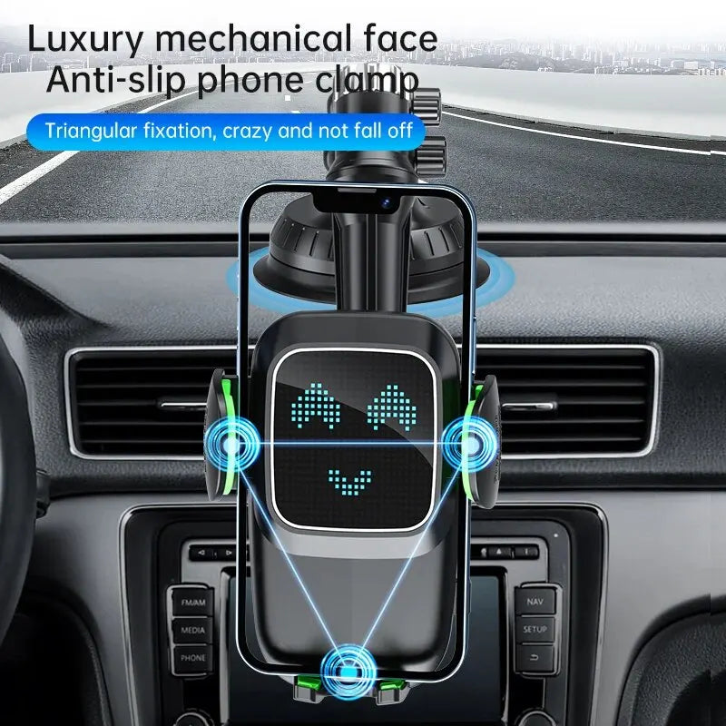 Suction Cup Phone Holder Windshield/Dashboard/Window, Universal Suction Cup Car Phone Holder Mount with Sticky Gel Pad, Compatib