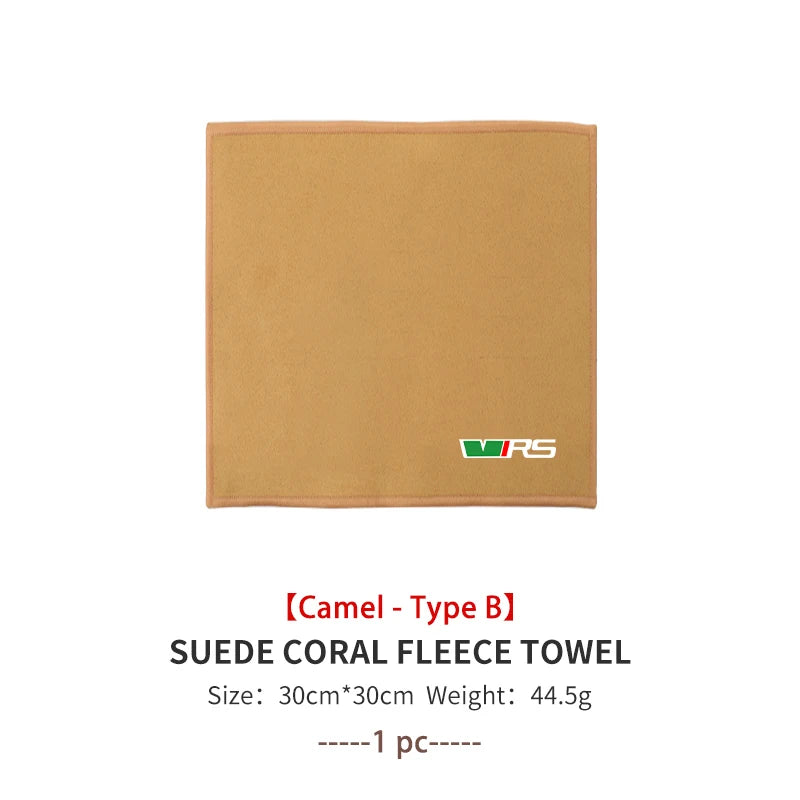 Super Absorbent Car Drying Towel Coral Velvet Cleaning Cloth For Skoda VRS Octavia 1 2 3 Rapid Kodiaq Karoq Fabia Kamiq Superb
