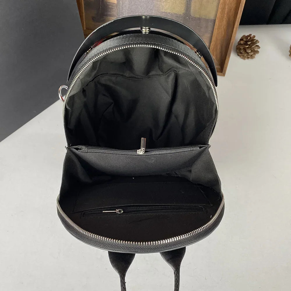 Fashionable Single Shoulder Crossbody Women's Bag, Creative Personality, Funny Helmet Bag, Streetwear Style Bag, Round Backpack