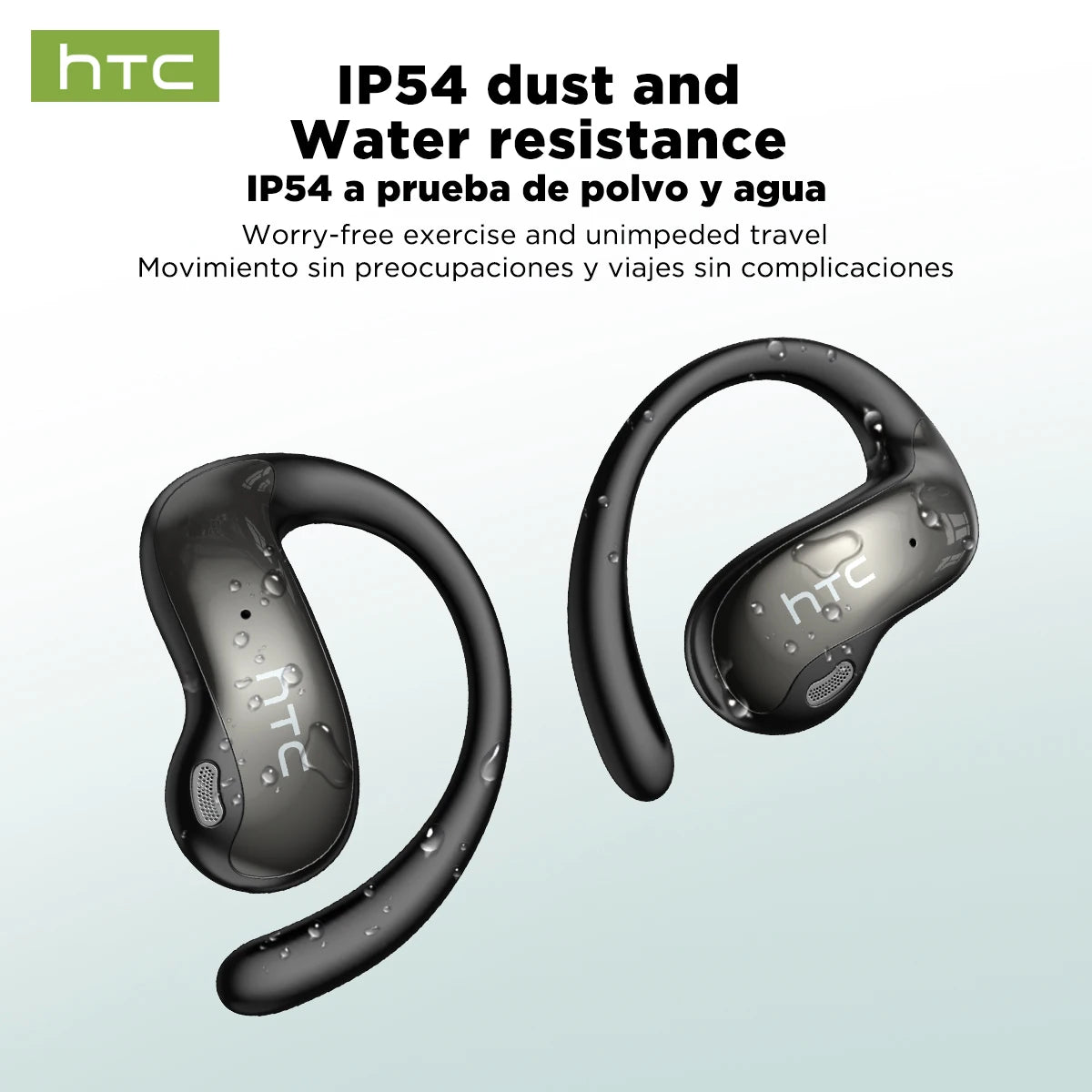 Bluetooth Wireless Headset HTC NE19 Open Ear Sports Earbuds Strong Bass Waterproof Ear Hook Stereo Bluetooth Auricles Choice