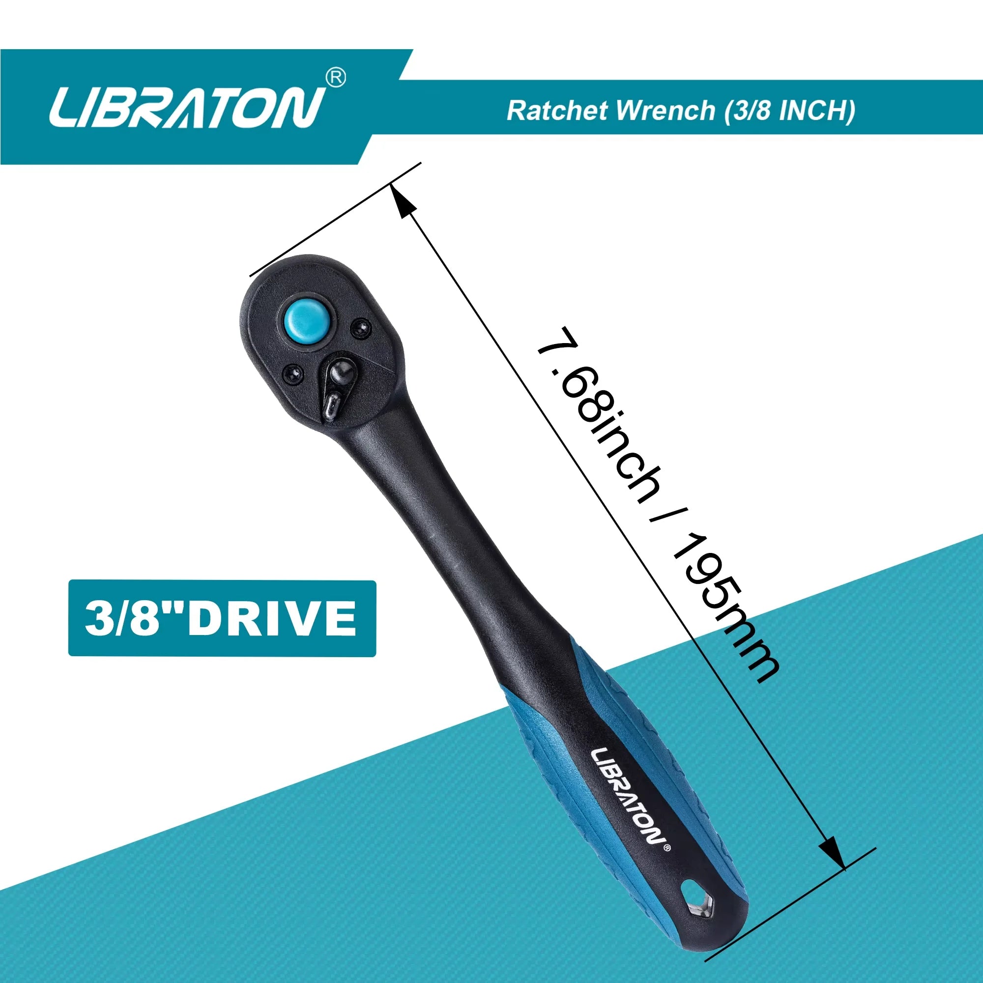 LIBRATON 1/4'' 3/8'' 1/2'' Drive Ratchet Wrench 72-Tooth Quick Release Reversible Ratchet Handle Auto Repair Tool Home DIY Tools