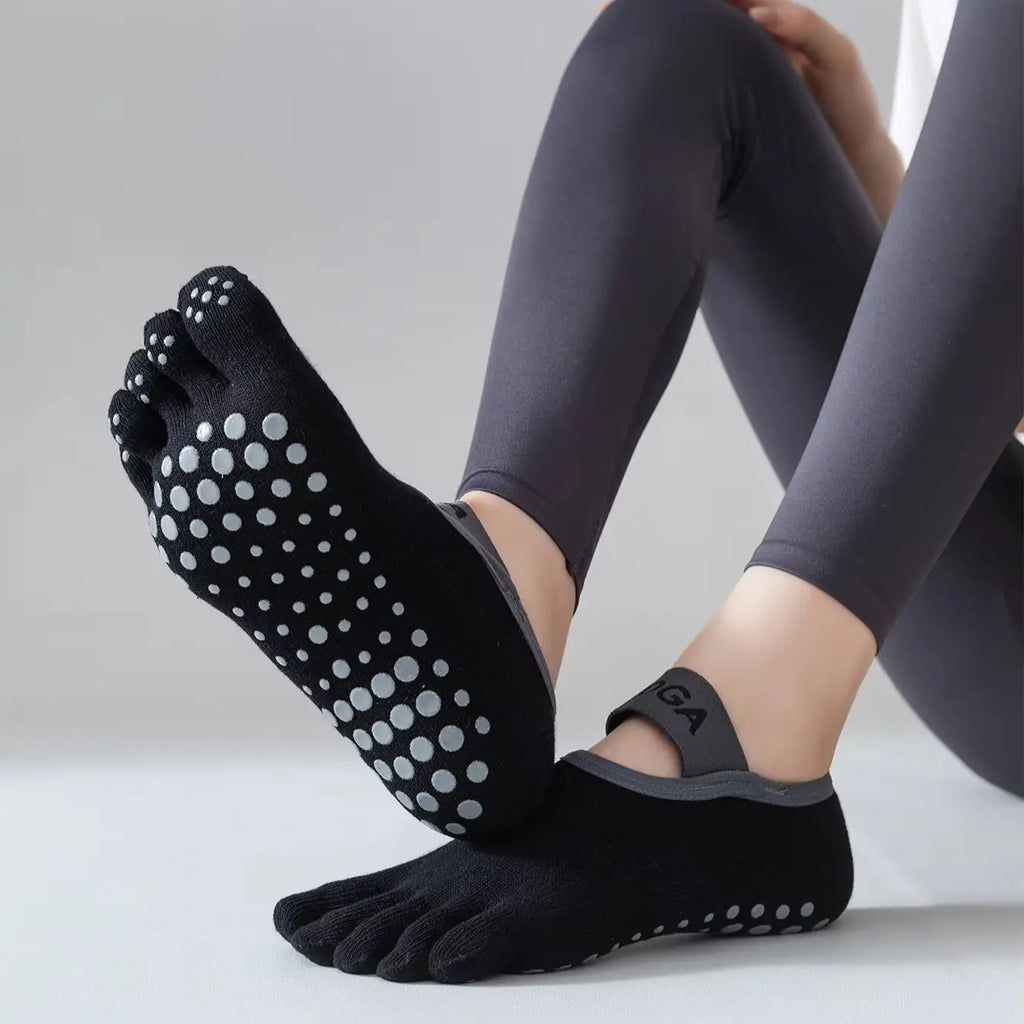 Women's gradient colored yoga non slip socks, professional non slip boat socks, Pilates breathable sports fitness socks
