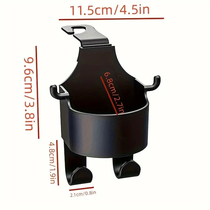 Multifunctional Car Seat Back Organizer with Hooks Cup Holder And Storage Box Durable Sturdy PP Material