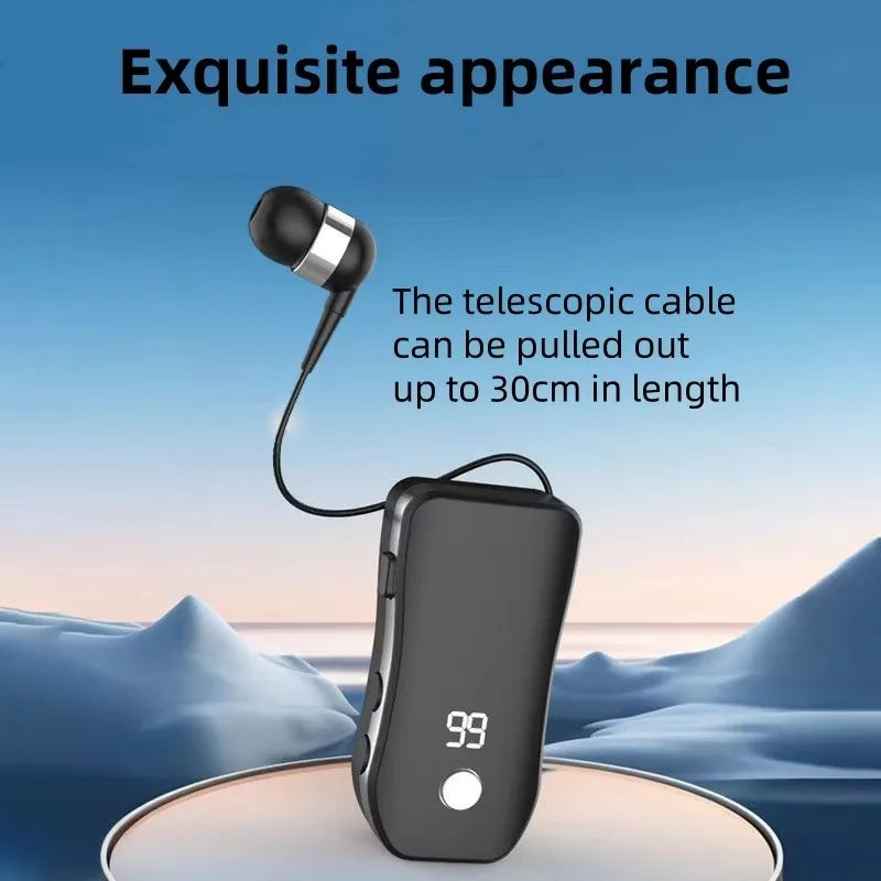 X100 pk K55 lavalier business Bluetooth Headset Ears in Lotus with Wire Clip Earphones Handsfree Earbuds Retractable Headphone