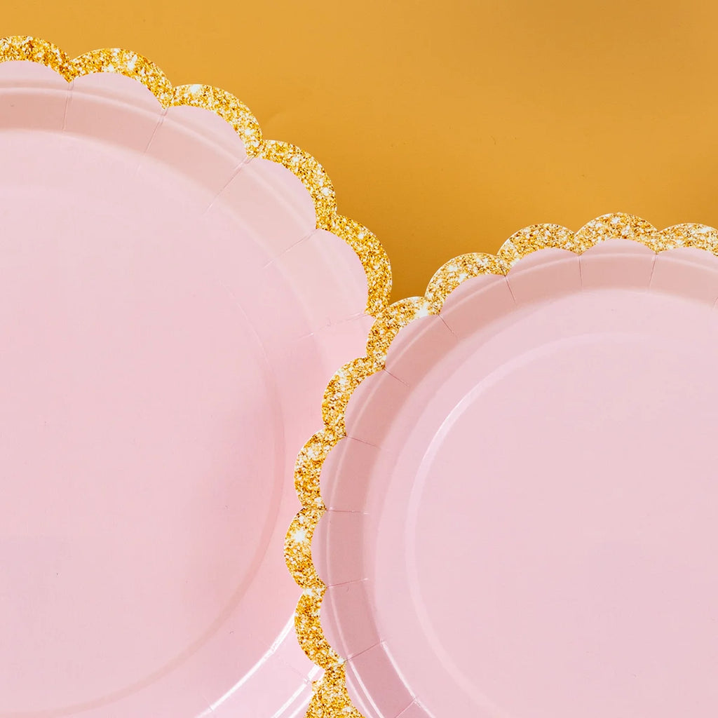 10/25/50pcs Pink /red/black/white Disposable Party Tableware Paper Plates Dishes Birthday Wedding Holiday Party Supplies