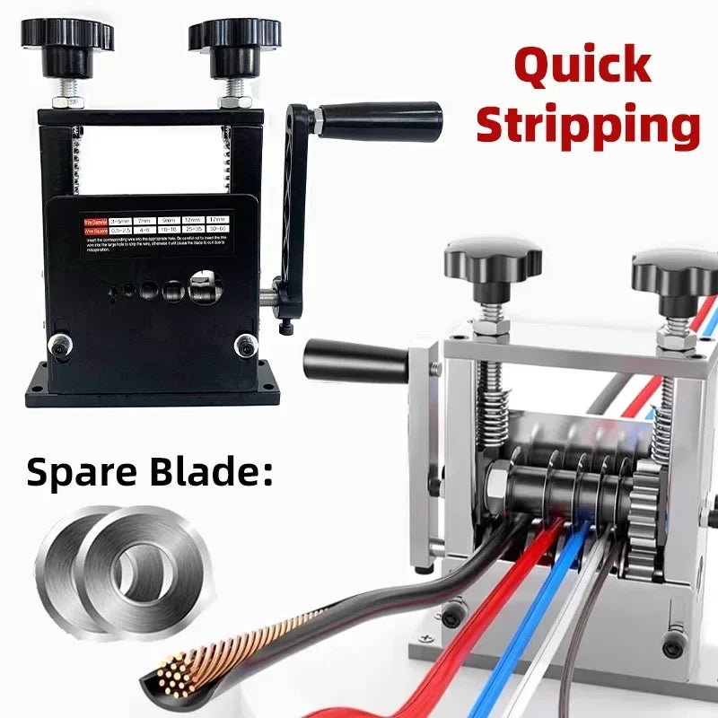 Double Drive Wire Stripper Machine Stripping Tool for 1-17mm Scrap Wire Copper Wire Stripper for Leftover Cable