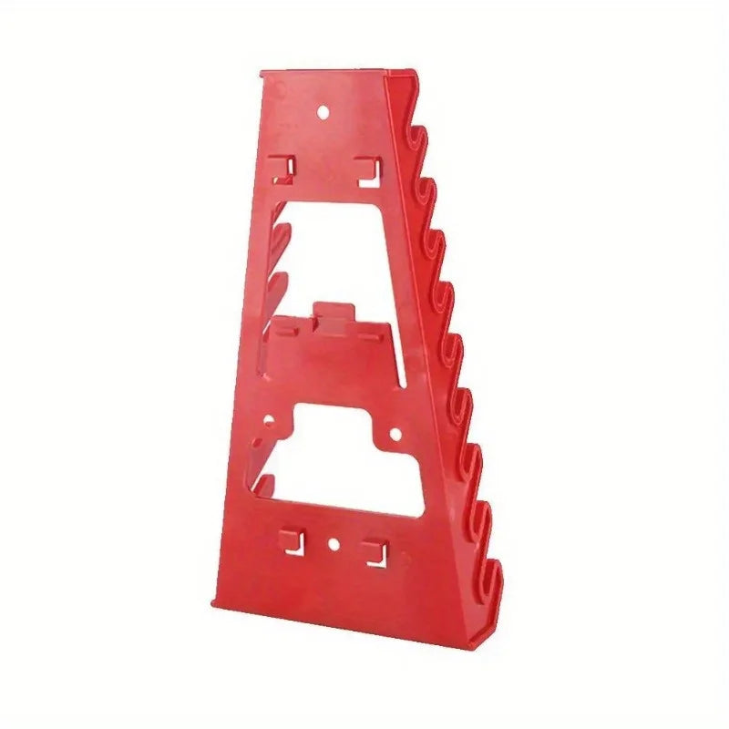 Red Wrench Organizer Plastic Wrench Organizer Tray Sockets Storage Tools Rack Sorter Standard Spanner Holders Wrench Holder