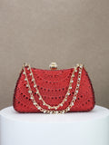 2026New model full diamond sparkling bridal handbag, dress bag, evening bag, banquet bag, mother of the bride wedding bag