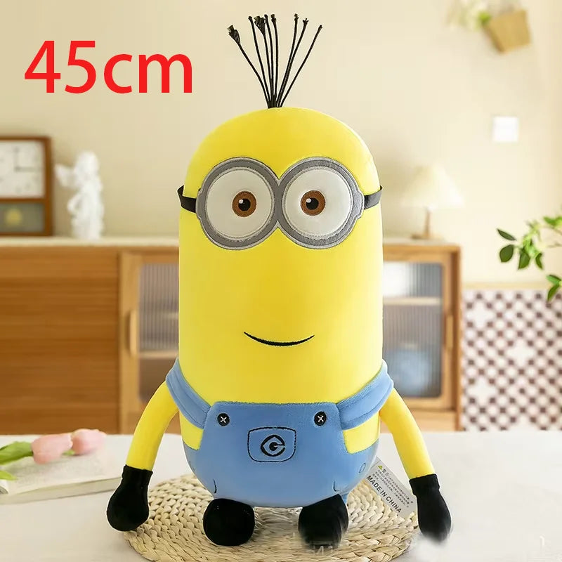 2026 Minions Movie Periphery Yellow Plush Bob Plush Stuart Stuffed Toys In Jeans Soft Dolls Pillow Decoration Birthday Gift
