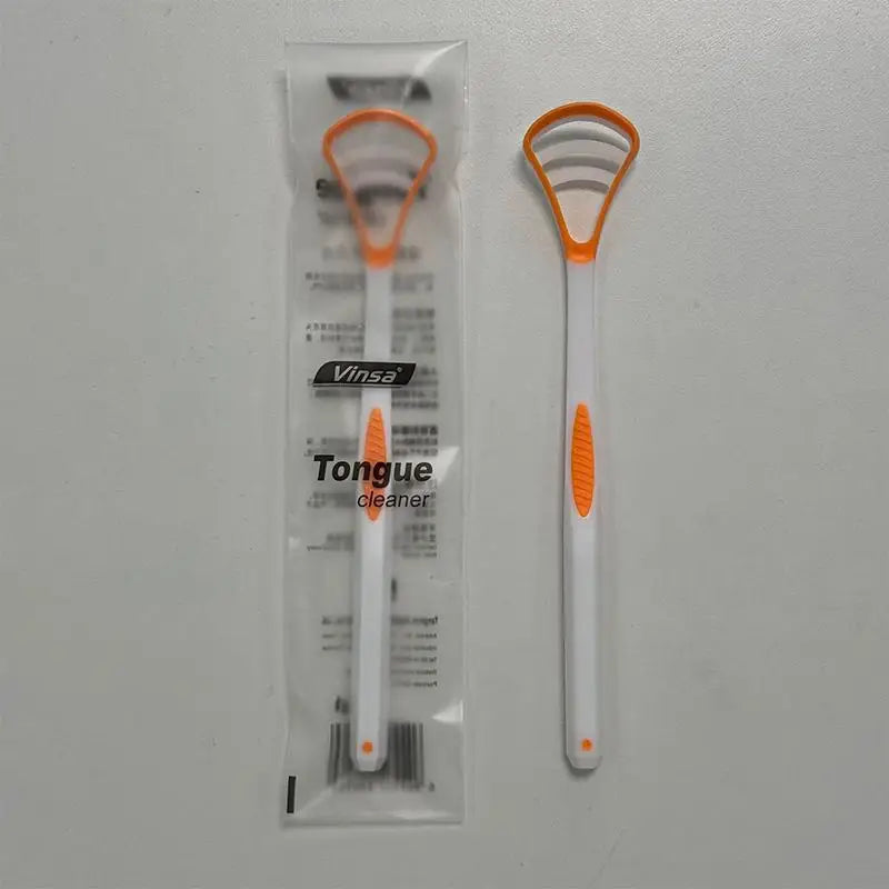 1PCS Silicone Tongue Scraper With Ergonomic Handle Double-sided Fresher Breath Tongue Cleaning Brush Oral Hygiene Tool Wholesale