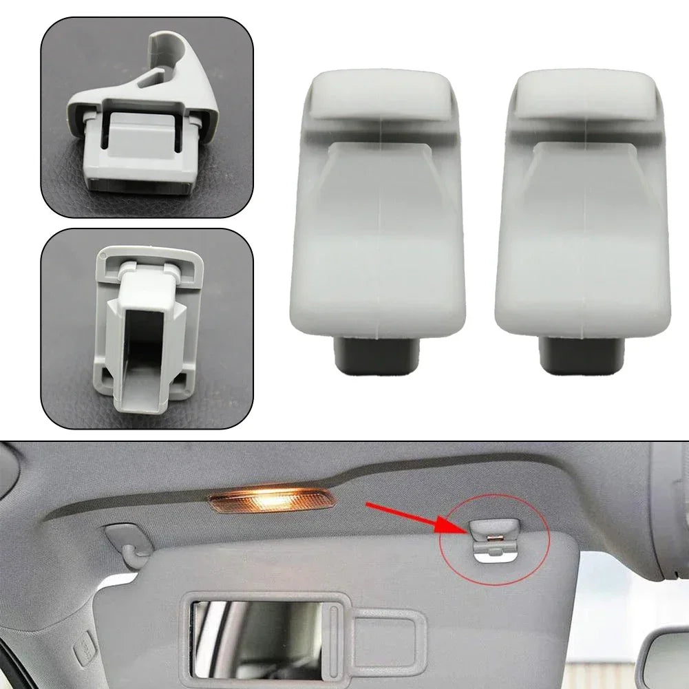 2pcs/set Car Sun Visor Holder Clips Grey Glasses Stander MR654343 For Lancer Outlander Sport Interior Accessories