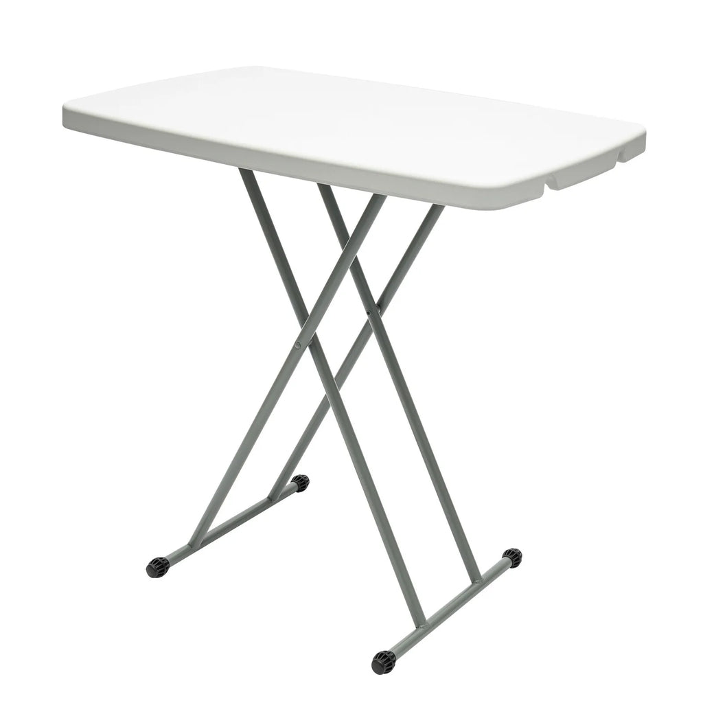Triangular Stable Structure Foldable Lift Table, Backyard Party Beach Fishing Use, Lightweight Anti-slip Feet Rounded Corner Collapsible Table for Outdoor Enthusiasts