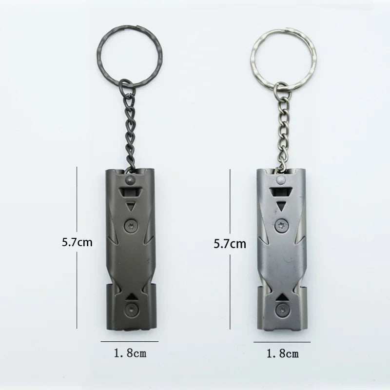 Survival Whistle Keychain–High Decibel, Outdoor Emergency Whistle, Camping&Hiking–Double Tube Design, Loud Safety Alarm Portable