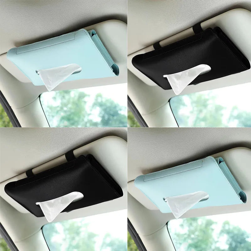 1-4Pcs Car Tissue Box Holder Armrest Paper Towel Storage Bag Organizer For JAC Kia Jeep Lexus Infiniti Isuzu Interior