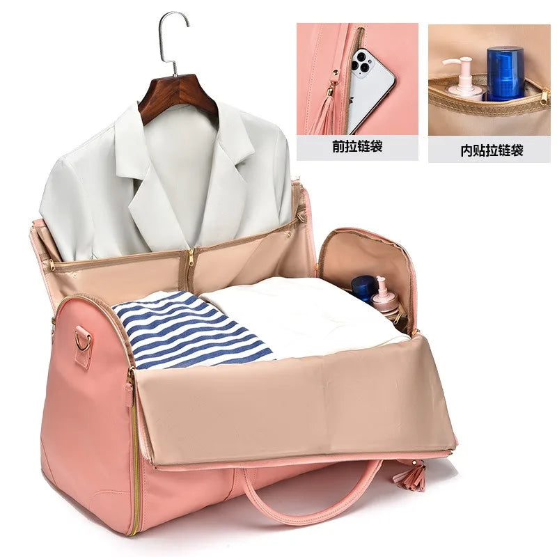 New Large Travel Foldable Handbag for Women - Multi-functional Suitcase, Overnight Packing Bag